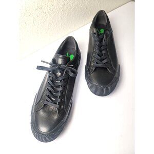 Japan Spingle Move Black Leather Lace Up Sneakers Men's Size S US 7-7.5
